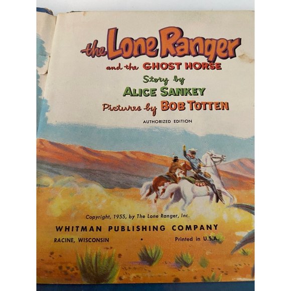 The Lone Ranger and the Ghost Horse Whitman Tell-a-Tale Book 1955 Large Print - Picture 3 of 16